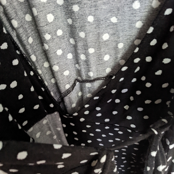 Nursing Friendly Polka Dot Maternity Dress - Picture 4 of 5